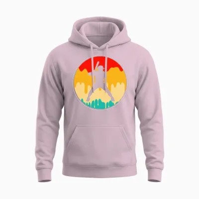 Baseball Retro Unisex Hoodie - Light Pink