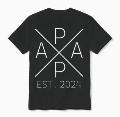 Papa 2024 T-Shirt with German Text Unisex T-Shirt - Black