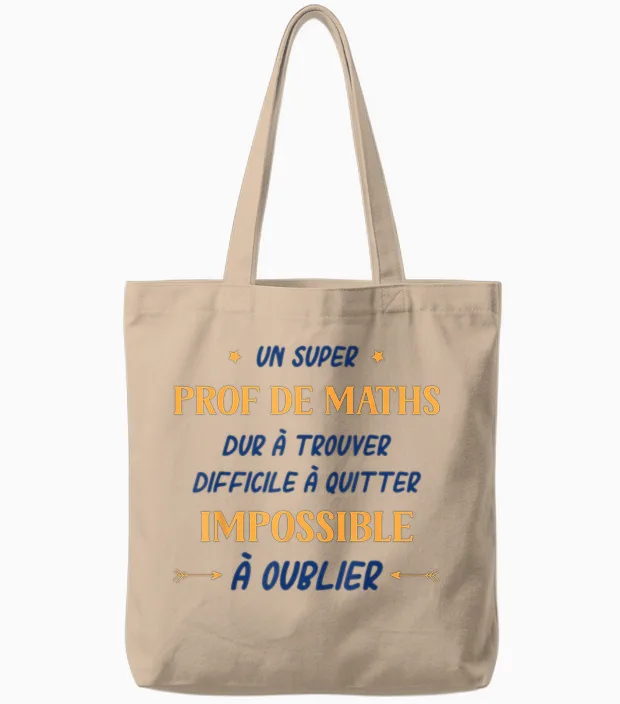 Humour Professeur De Maths Homme Départ Super Prof De Maths Tote Bags in Natural