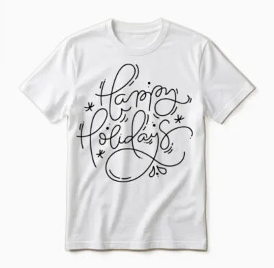Happy Holidays Unisex T-Shirt - White