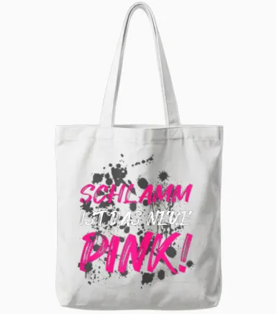 Muddy Race Mud Run T-Shirt Pink, Black Tote Bags - White