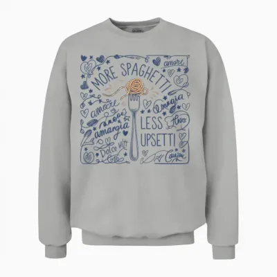 Italien Tshirt Italienische Flagge Italia Italy Spaghetti Unisex Sweatshirt - Ash