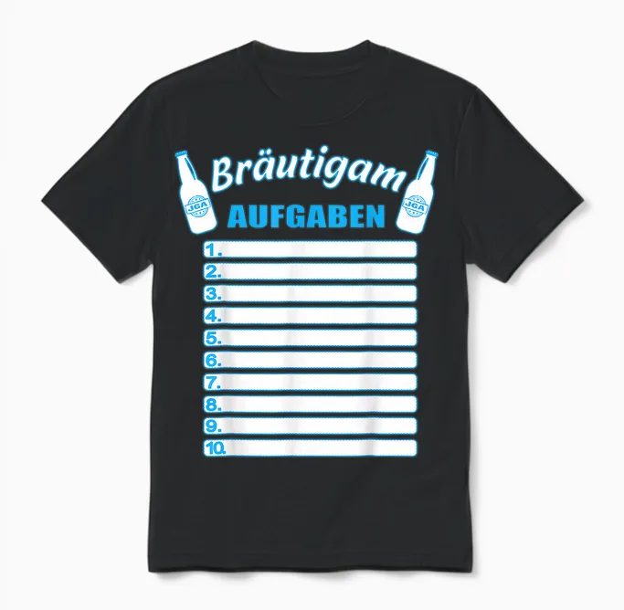 Jga Checkliste Jga Aufgaben Für Den Bräutigam Unisex T-Shirt in Black