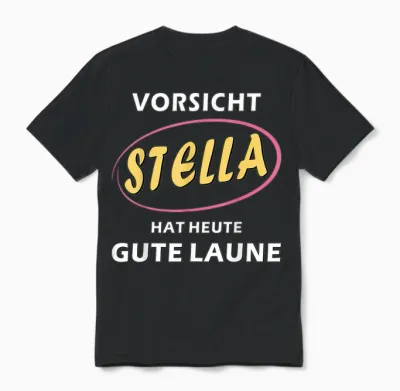 Stella First Name Girls Women Gift Ideas for Stella T-Shirt, Black Unisex T-Shirt - Black