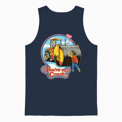You're My Crush Valentine Sarcastic Retro Funny Adult Humor Unisex Tank Top - Navy