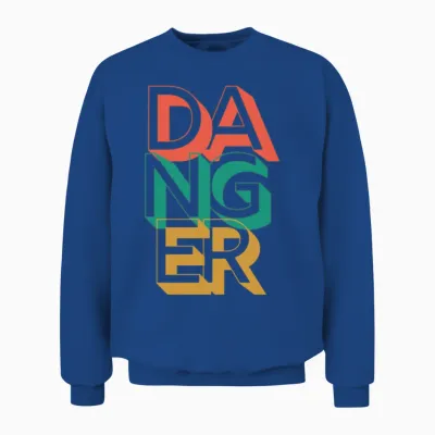 Retro Danger Unisex Sweatshirt - Royal