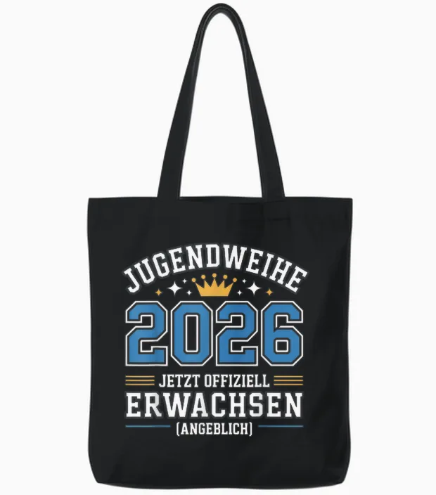 Youth Consecration 2026 Guest Book Gifts Boy Girl Tote Bags in Black