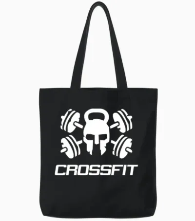 Crossfit Skull Tote Bags - Black