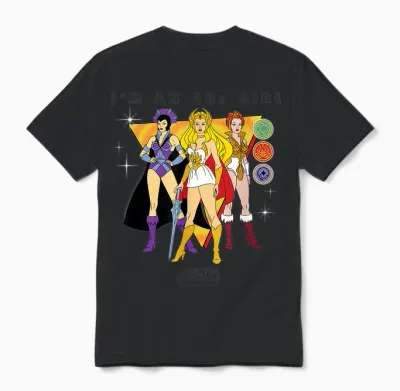 Maîtres De L'univers, Je Suis Une Fille Des Années 80 Unisex T-Shirt - Black
