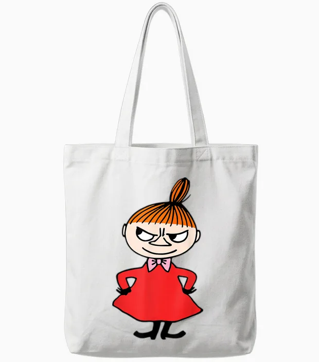 Moomin Little My Hands on Hips T-Shirt, White Tote Bags in White