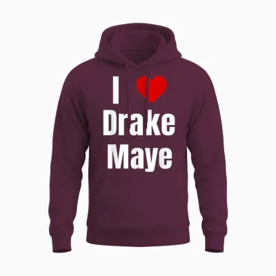 I Love Drake Maye Qb Football Fan Unisex Hoodie - Maroon