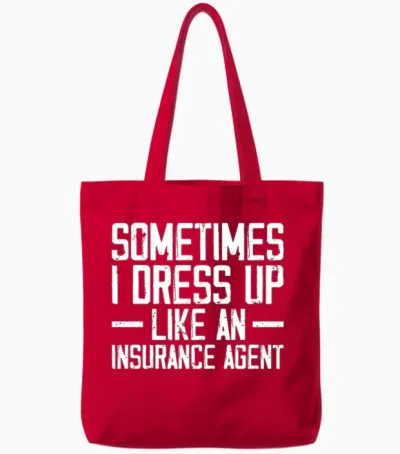 Funny Broker Tote Bags - Red