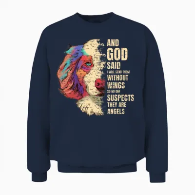 Dog Angel Unisex Sweatshirt - Navy