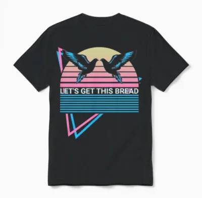 Pigeon Retro Unisex T-Shirt - Black