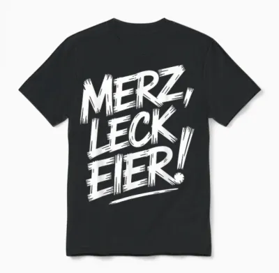 Merz Leck Eier Unisex T-Shirt - Black