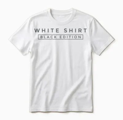 White Shirt Black Edition Unisex T-Shirt - White