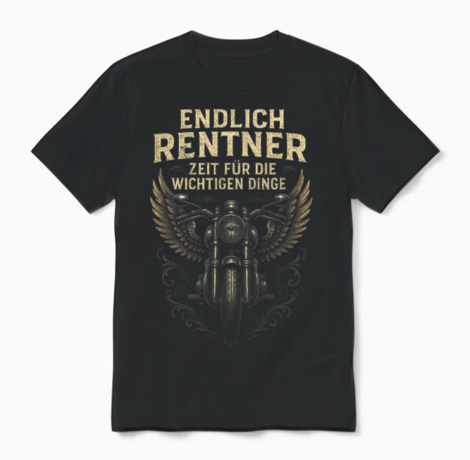 Endlich Rentner – Zeit Für Die Wichtigen Unisex T-Shirt in Black