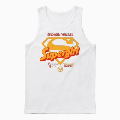 Dc Comics Supergirl Stronger Than Ever Unisex Tank Top - White