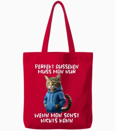 Funny Cats Saying Animal Lovers Funny Cat Cat Animals Tote Bags - Red