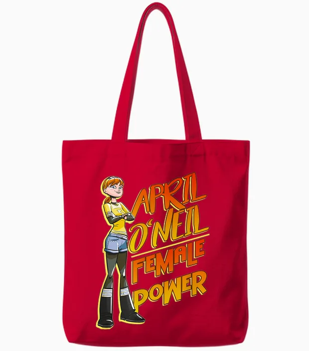 April O'neill - Female Power Tote Bags in Red