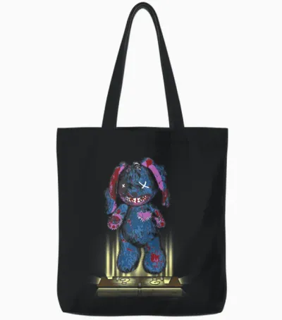 Call of Duty Mister Peeks Mystery Box Bunny Video Game Manche Longue Tote Bags - Black