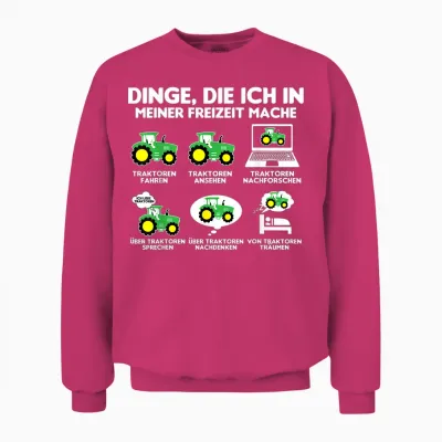 Tractor Tractor Bauer Dinge Die Ich Meiner Freizeit Mache T-Shirt, Black Unisex Sweatshirt - Heliconia