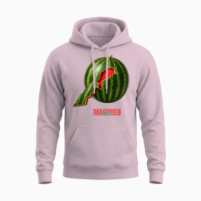Deema Maghreb T-Shirt Haut De Gamme Unisex Hoodie - Light Pink