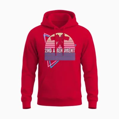 2nd Amendment Retro Unisex Hoodie - Red