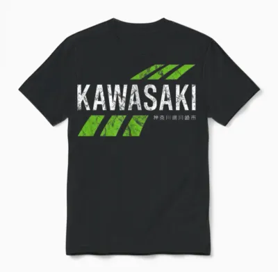 Retro Vintage Kawasaki Green City Men's Or Unisex T-Shirt - Black