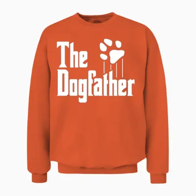 Dog Dad Dogs the Dogfather Unisex Sweatshirt - Orange