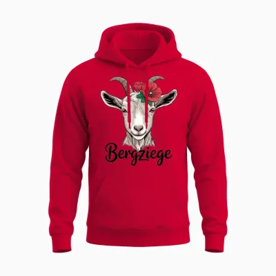 Bergziege Bayern Goat Unisex Hoodie - Red