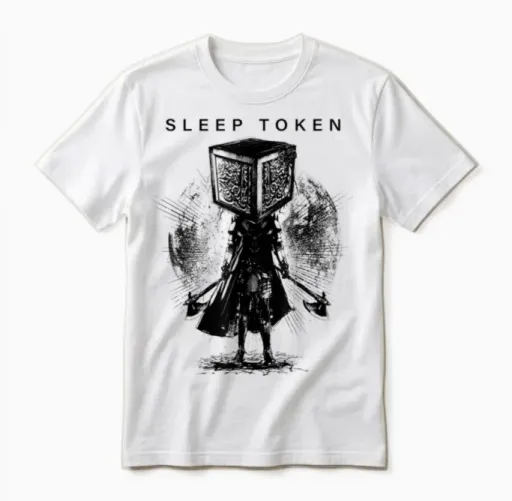 Sleep Token Axe Samurai Unisex T-Shirt in White