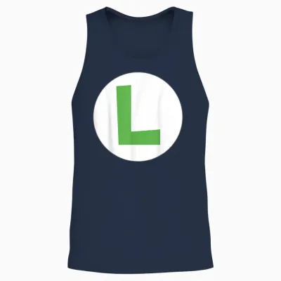 Nintendo Super Mario Luigi Icon Costume Unisex Tank Top - Navy