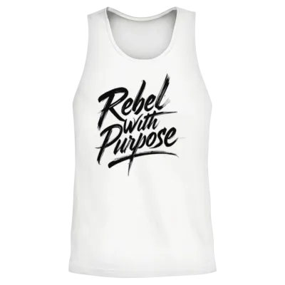 Rebel with Purpose Unisex Tank Top - White