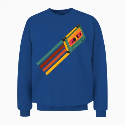 Retro Cassette Tape Unisex Sweatshirt - Royal