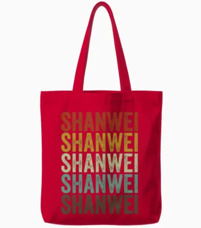 Shanwei China Retro Vintage Tote Bags - Red