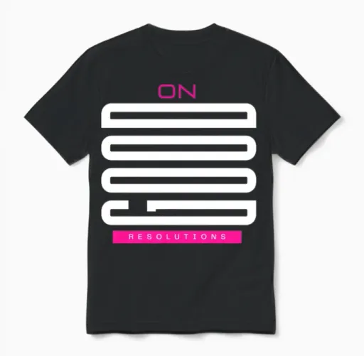 On Good Resolutions Unisex T-Shirt in Black