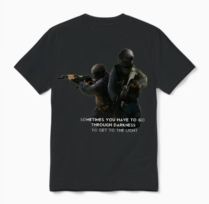 Military Design Unisex T-Shirt in Black