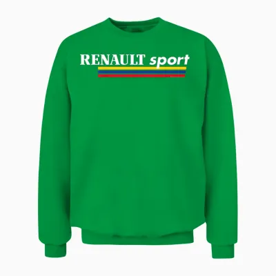 Renault Sport 1980s Voiture Logo Retro Unisex Sweatshirt - Irish Green