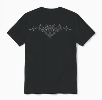 Y2k Alt Egirl Eboy Alternative Mall Trad Goth Kreuz-Tattoo Unisex T-Shirt - Black