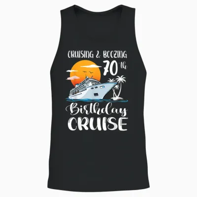 Kreuzfahrt Und Saufen 70. Geburtstag Reise Kreuzfahrtschiff Unisex Tank Top - Black
