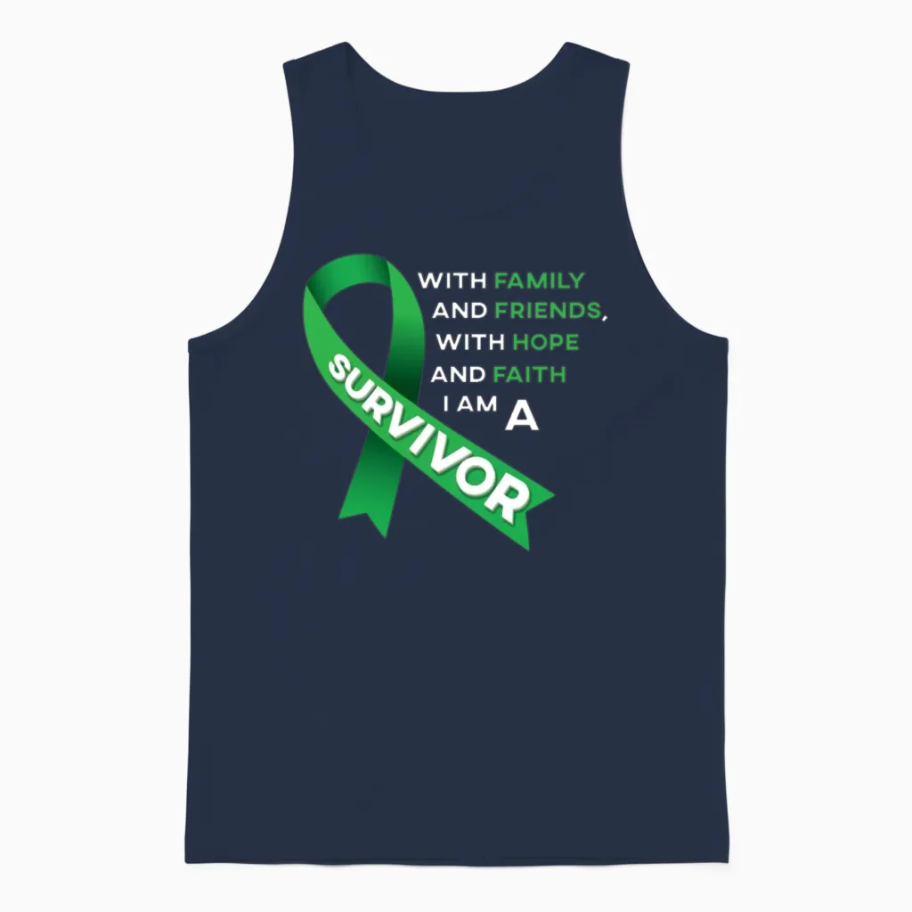 Liver Cancer Awareness Gift Unisex Tank Top in Navy