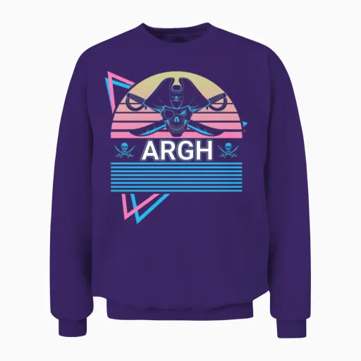 Pirate Retro Unisex Sweatshirt - Purple