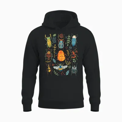 Insect Bug Collection Collector Entomologist Entomology Unisex Hoodie - Black