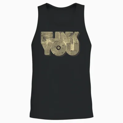 Funk You Retro Unisex Tank Top - Black