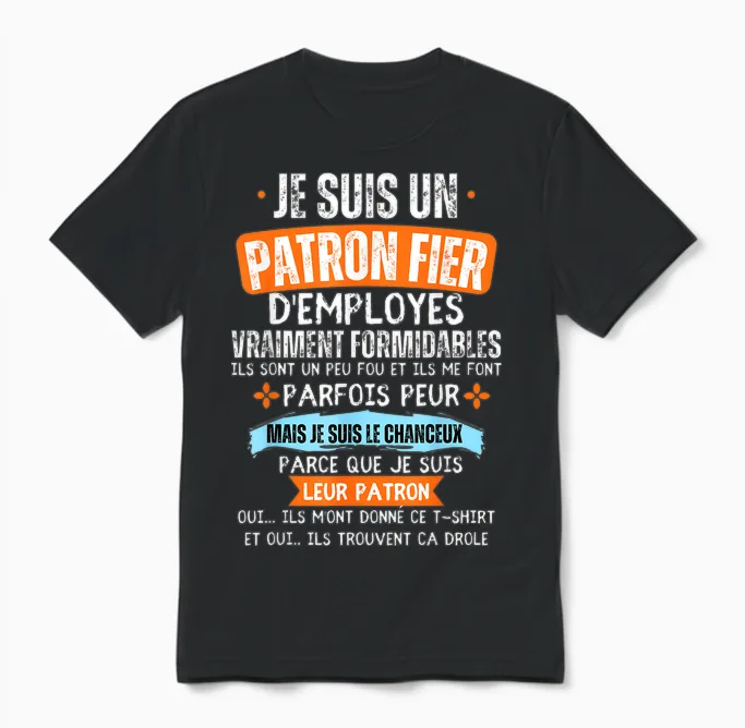 I'm a Proud Boss of Really Awesome Employees Boss Unisex T-Shirt in Black