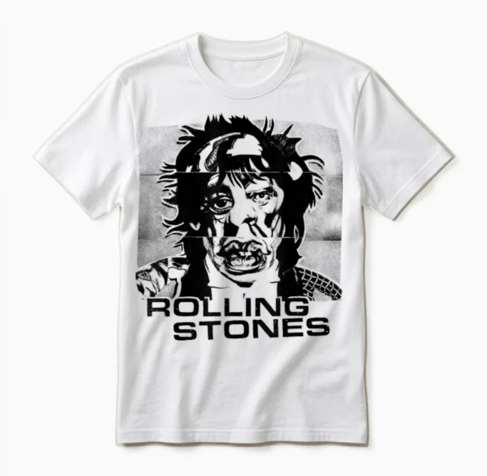 Couverture Officielle Rolling Stones Langues étrangères Unisex T-Shirt in White