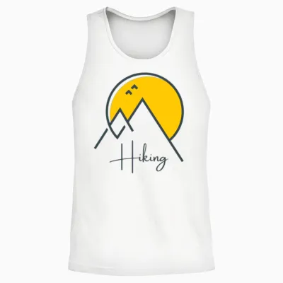 Hiking - Keep Calm and Hike On Unisex Tank Top - White