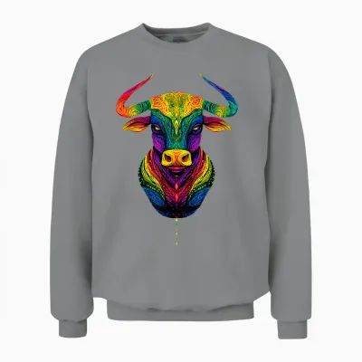 Taureau Bulle Bœuf Domestique Ferme Vache Taurus Unisex Sweatshirt - Sport Grey