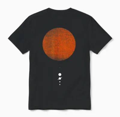 Das Sonnensystem | Minimale Designgrafik Für Das Sonnensystem Unisex T-Shirt - Black